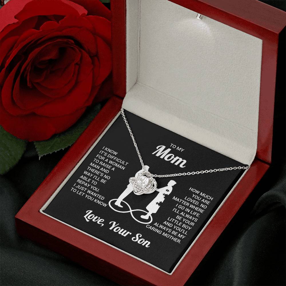 To Mom from Son Knot Necklace Gift