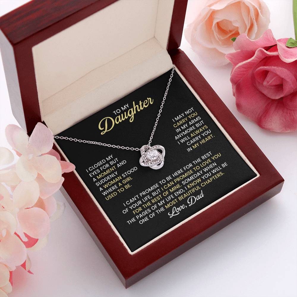 Daughter Love Knot Necklace Gift from Dad