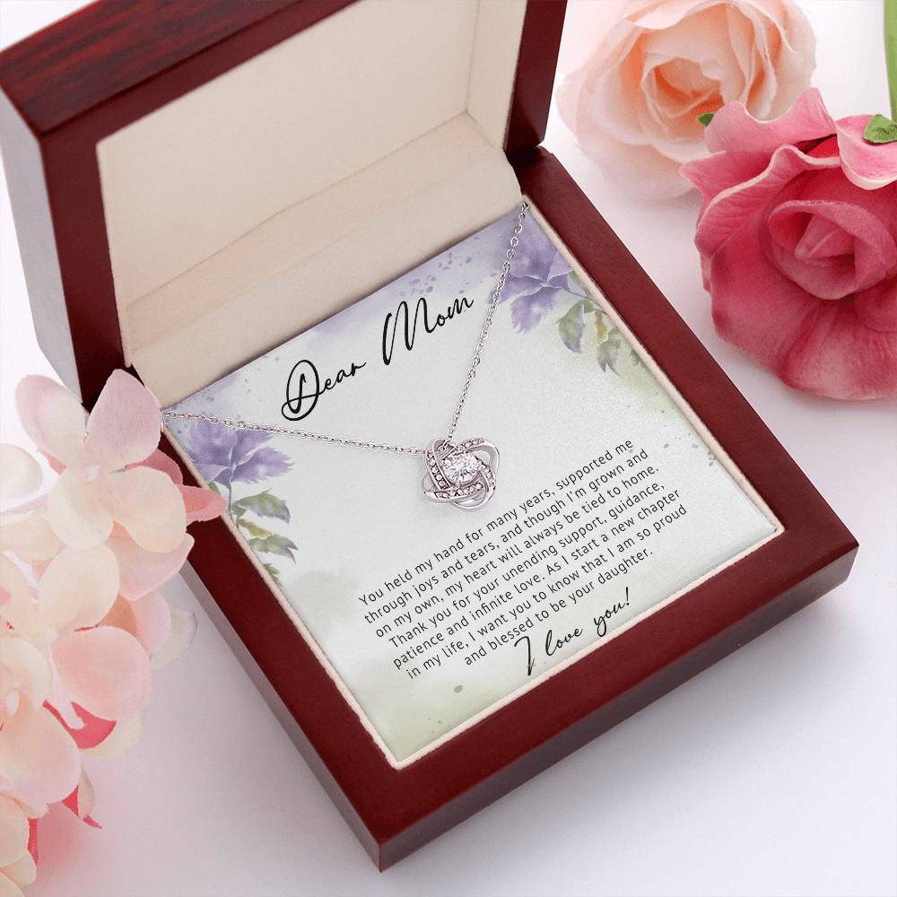 Mom Love Knot Necklace Gift from Son or daughter