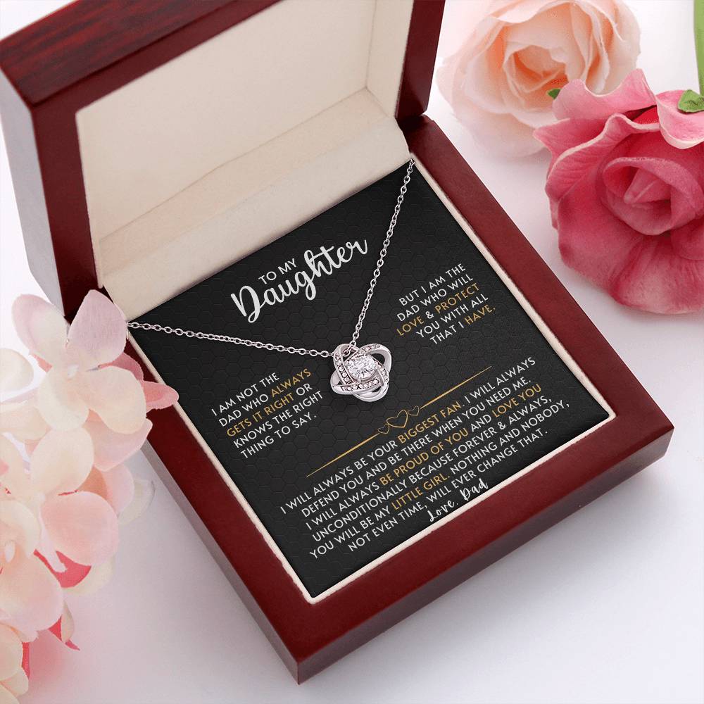 Daughter Love Knot Necklace Gift from Dad