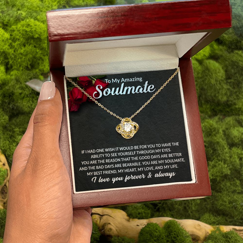Soulmate Best Friend Love Knot Necklace-[Heartfelt Family Gift]