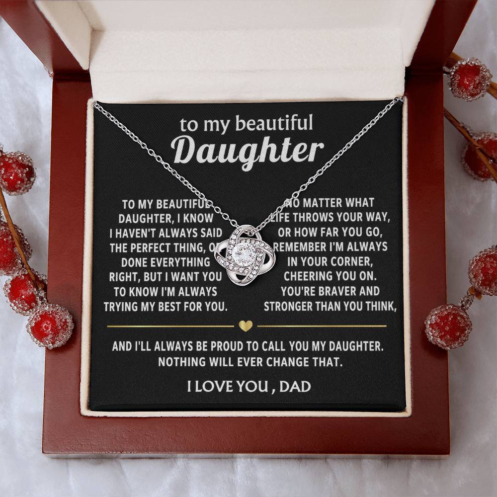 To My Beautiful Daughter, I'm always in your corner, cheering you on.