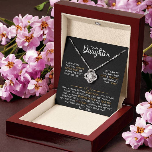 Daughter Love Knot Necklace Gift from Dad