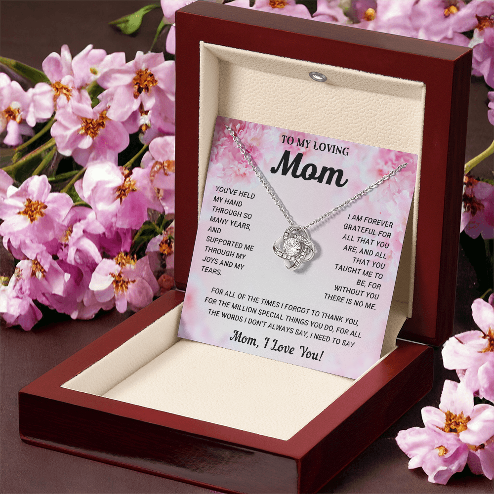 To My Mom Love Knot Necklace
