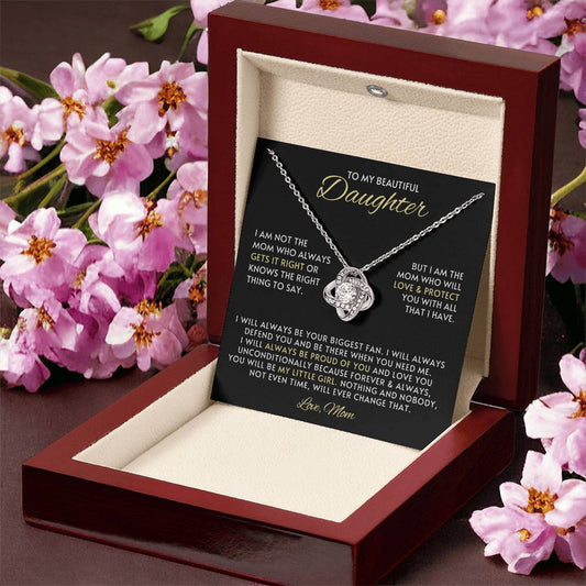 Daughter Love Knot Necklace Gift from Mom