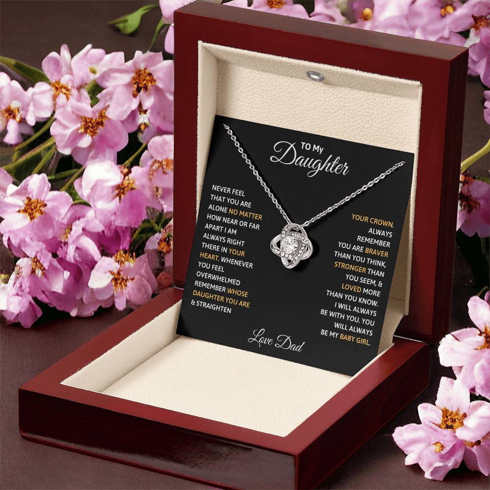 To My Daughter Love Knot Necklace from Dad