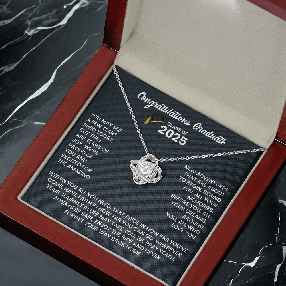 Class of 2025 Graduation Necklace - Love Knot