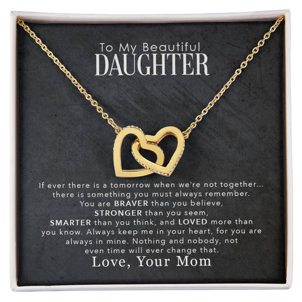 Interlocking Hearts Necklace for Daughter Show Your Love in Every Way-[Heartfelt Family Gift]