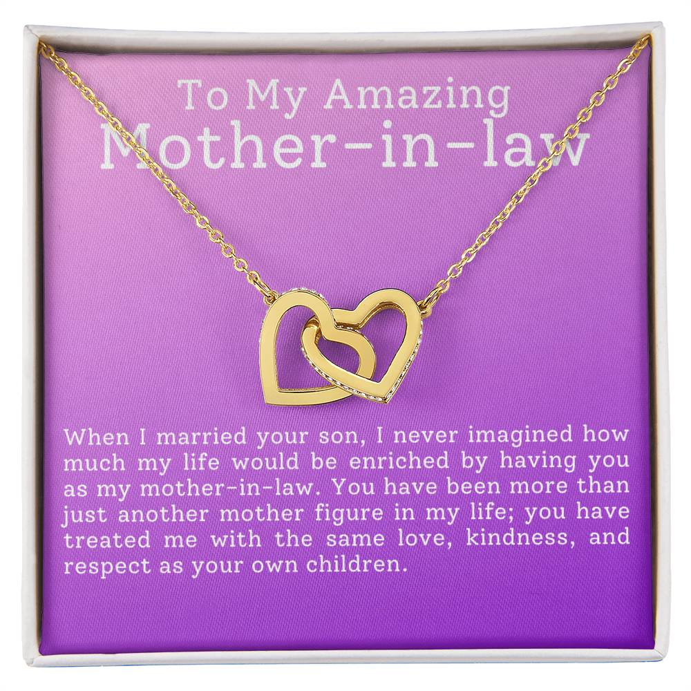 Mother in Law Interlocking Hearts Necklace-[Heartfelt Family Gift]