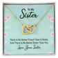 No Better Friend than a Sister Interlocking Hearts Necklace-[Heartfelt Family Gift]
