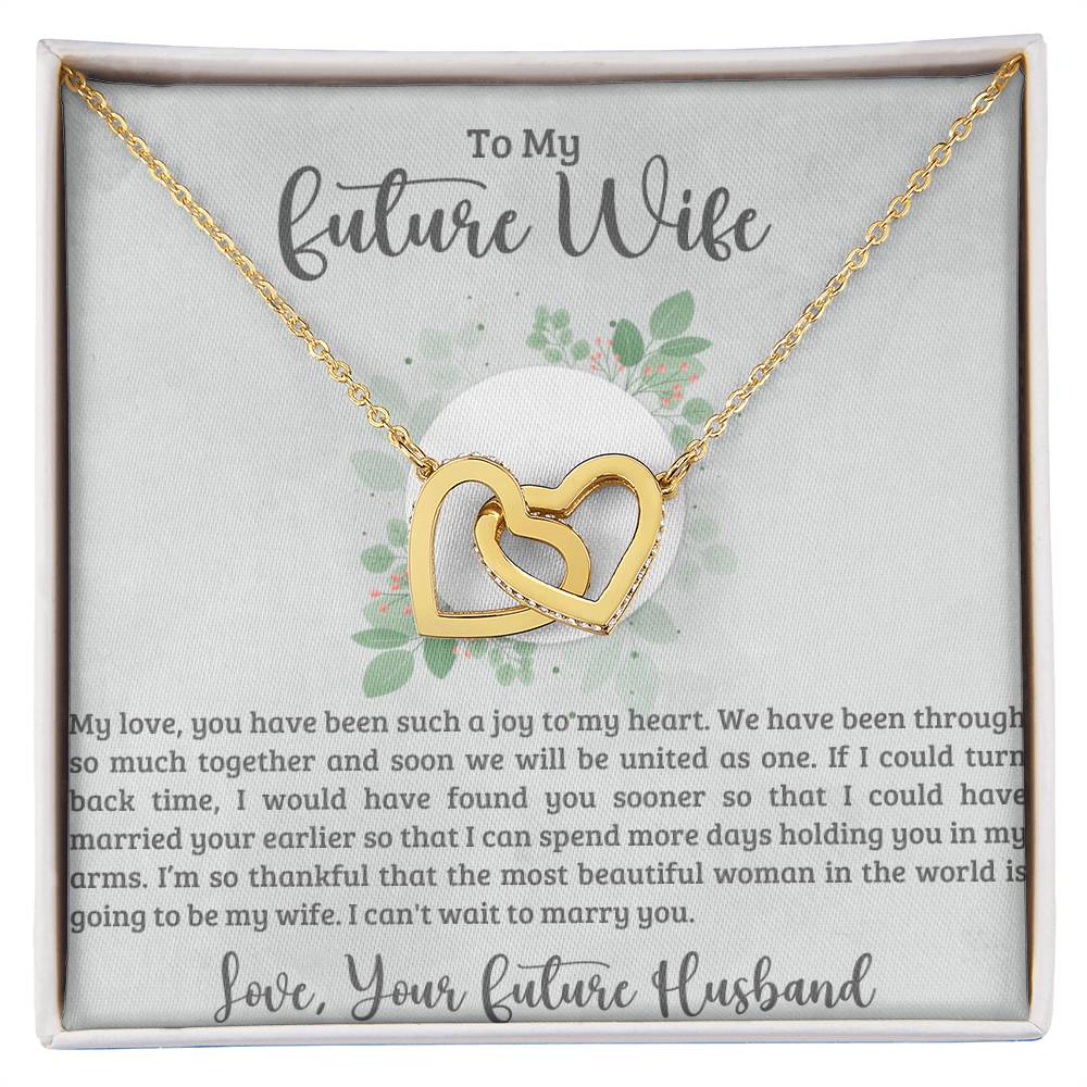 Future Wife Interlocking Hearts Necklace-[Heartfelt Family Gift]