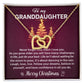 Merry Christmas Granddaughter Joined Hearts Necklace Gift-[Heartfelt Family Gift]