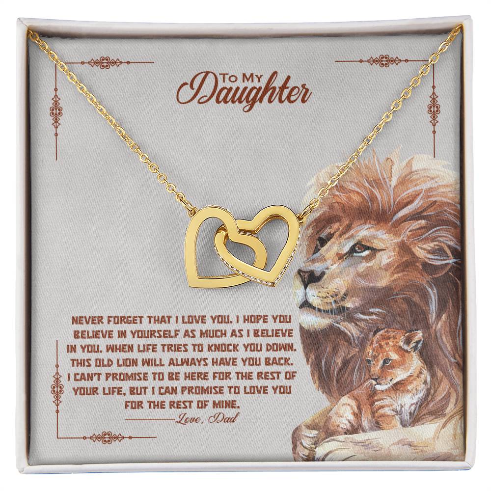 Daughters Interlocking Hearts Necklace - Always with You  Perfect Gift-[Heartfelt Family Gift]