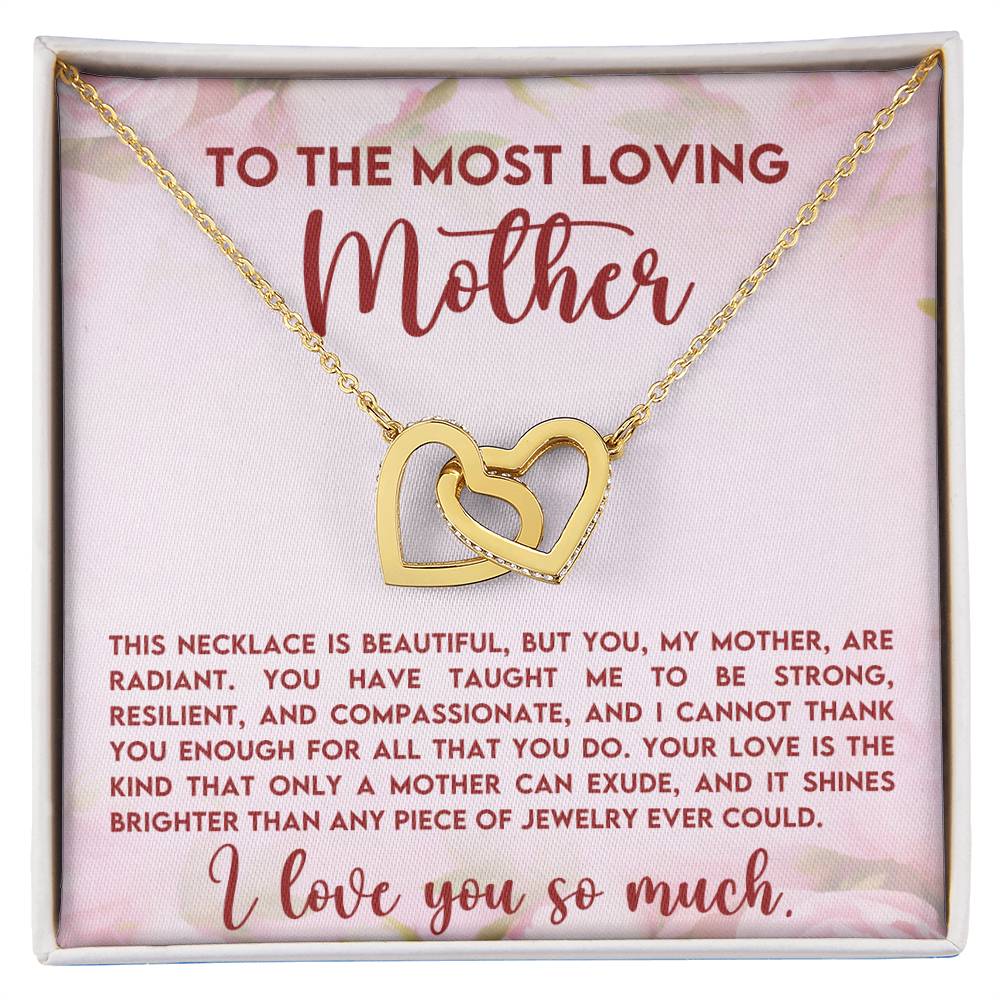 Loving Mother Interlocking Hearts Necklace-[Heartfelt Family Gift]