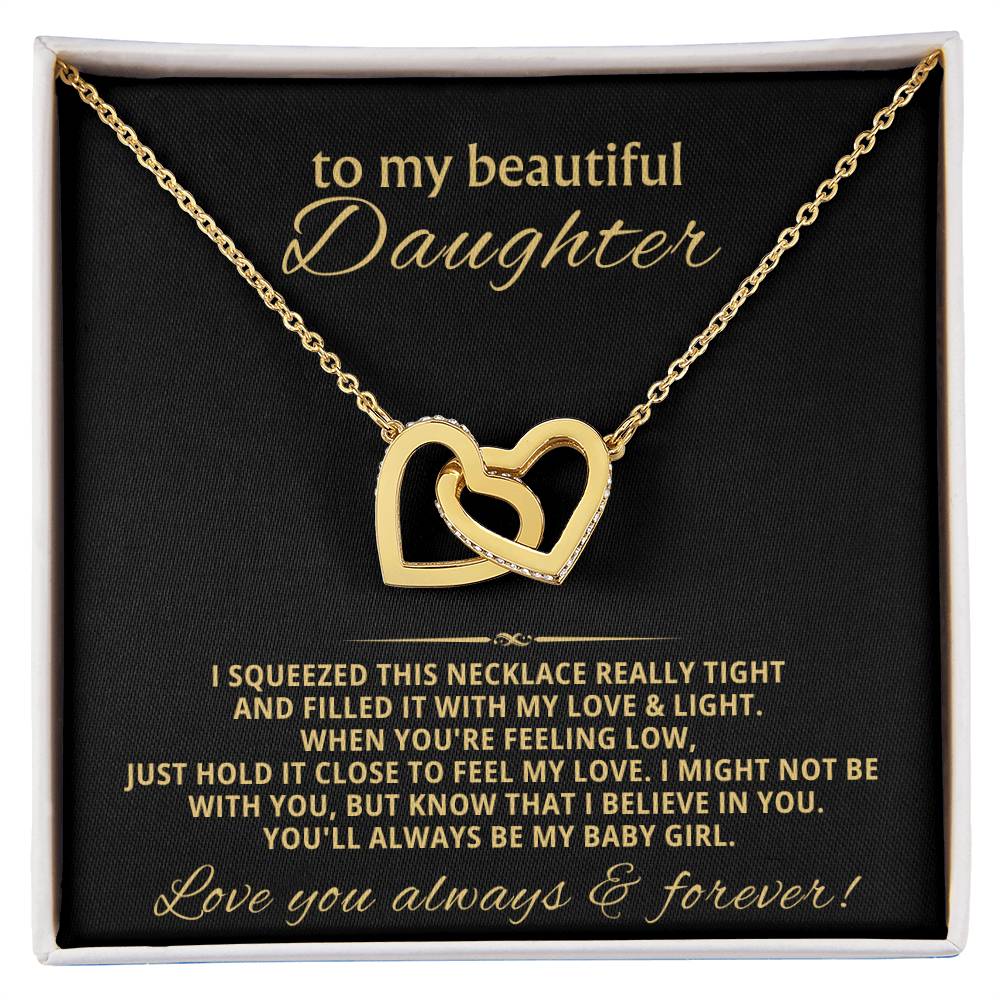Daughter Interlocking Hearts Necklace Gift