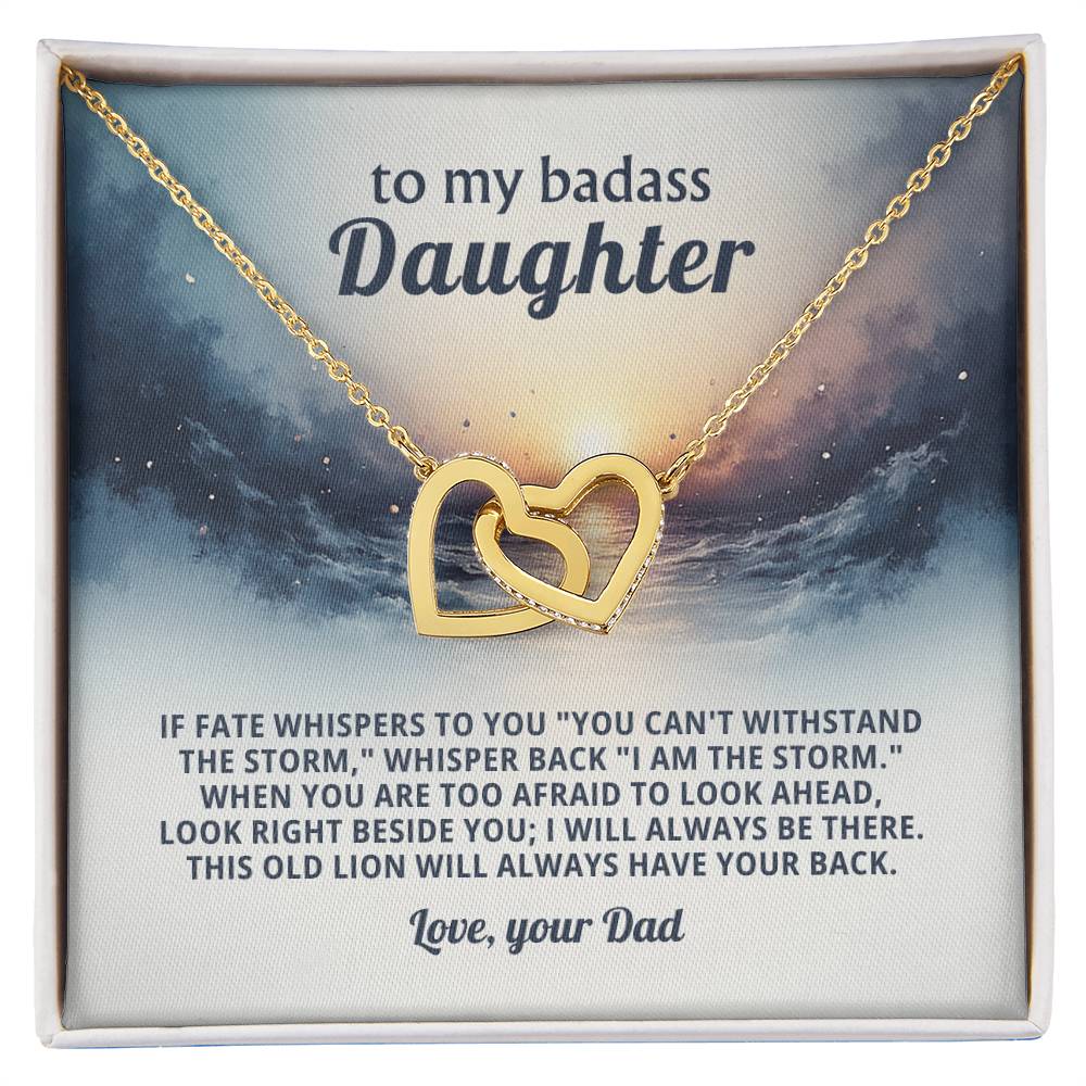 Daughter Encouragement Necklace -Rise above the storm