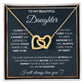 Daughter Proud of You Interlocking Hearts Necklace - Perfect Gift for the Woman Youve Become-[Heartfelt Family Gift]