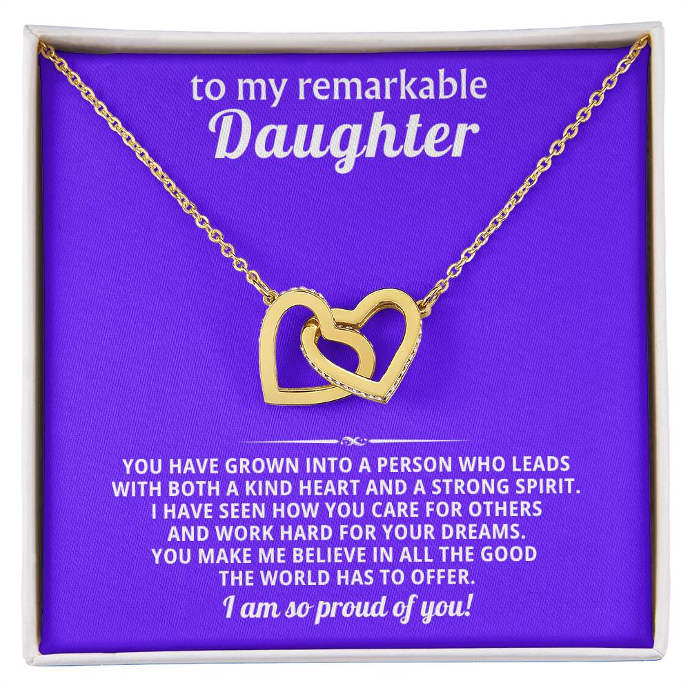 Daughter Interlocking Hearts Necklace Gift