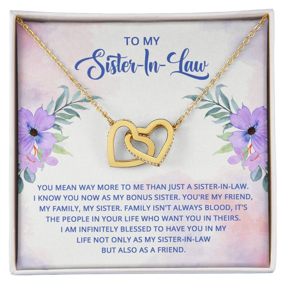 Sister in Law Interlocking Hearts Necklace-[Heartfelt Family Gift]
