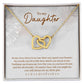 Daughter in My Eyes Interlocking Hearts Necklace-[Heartfelt Family Gift]