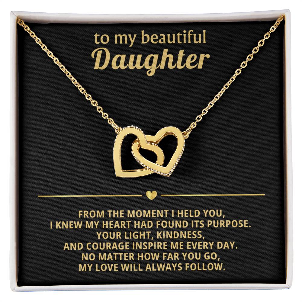 Daughter Interlocking Hearts Necklace Gift