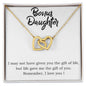 Bonus Daughter  Interlocking Hearts Necklace-[Heartfelt Family Gift]