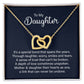 Daughter Special Bond Interlocking Hearts Necklace-[Heartfelt Family Gift]