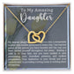 Daughter Motherhood Interlocking Hearts Necklace-[Heartfelt Family Gift]