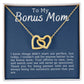 Bonus Mom Interlocking Hearts Necklace-[Heartfelt Family Gift]