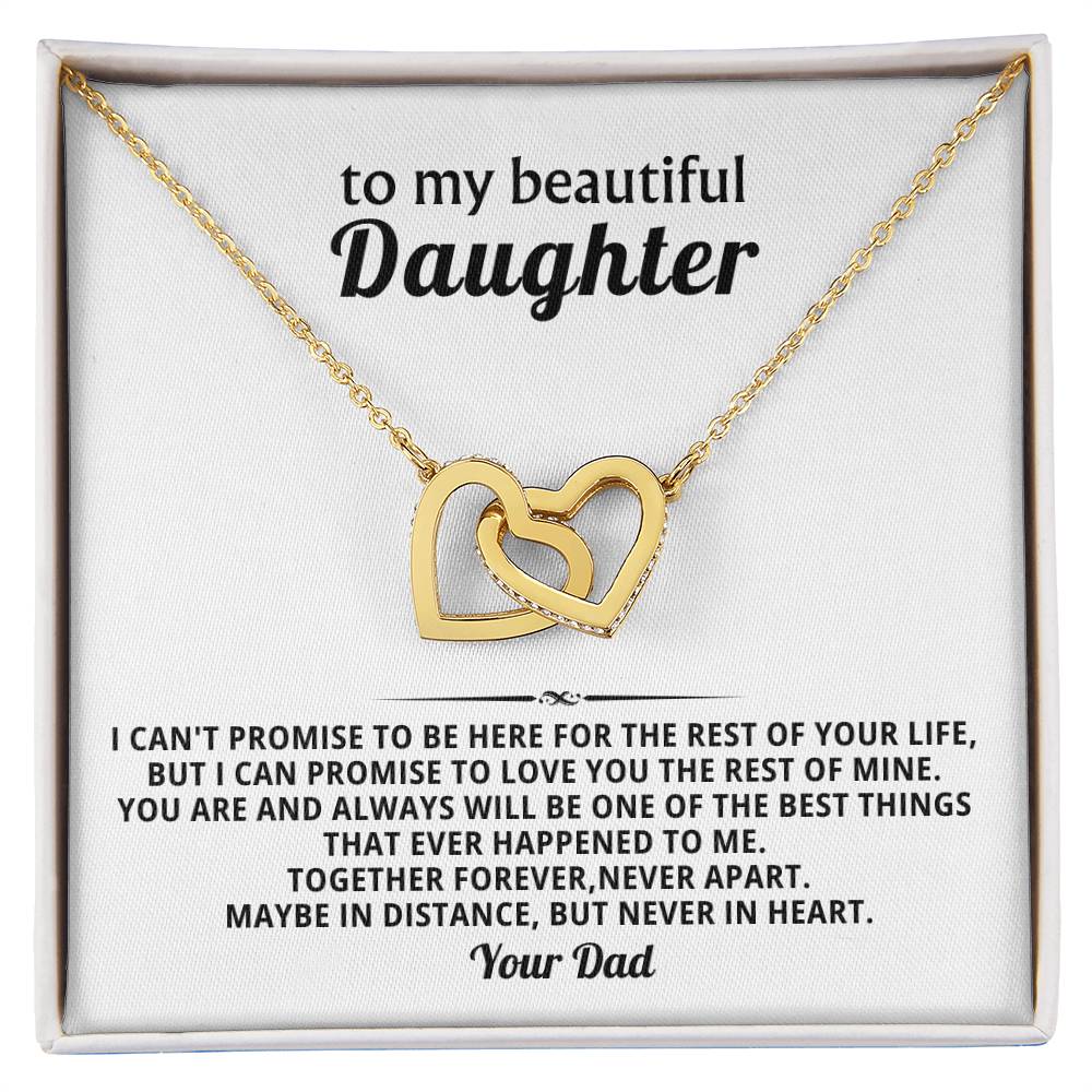 Daughter Interlocking Hearts Necklace Gift