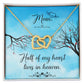 Mom In Heaven Interlocking Hearts Necklace-[Heartfelt Family Gift]