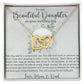 Beautiful Daughter on Your Wedding Day Interlocking Hearts Necklace-[Heartfelt Family Gift]