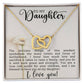 Daughter Interlocking Hearts Necklace-[Heartfelt Family Gift]