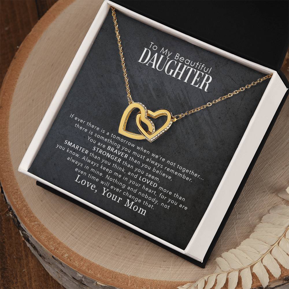 Interlocking Hearts Necklace for Daughter Show Your Love in Every Way-[Heartfelt Family Gift]