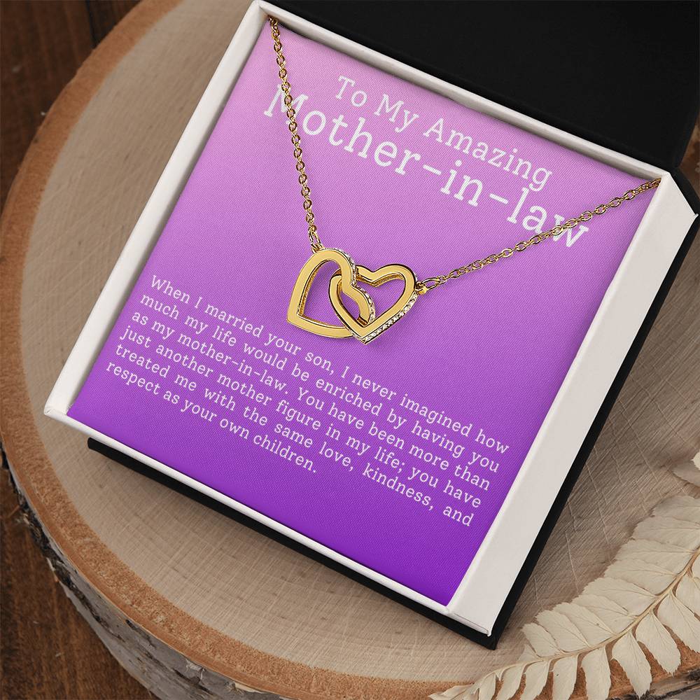 Mother in Law Interlocking Hearts Necklace-[Heartfelt Family Gift]