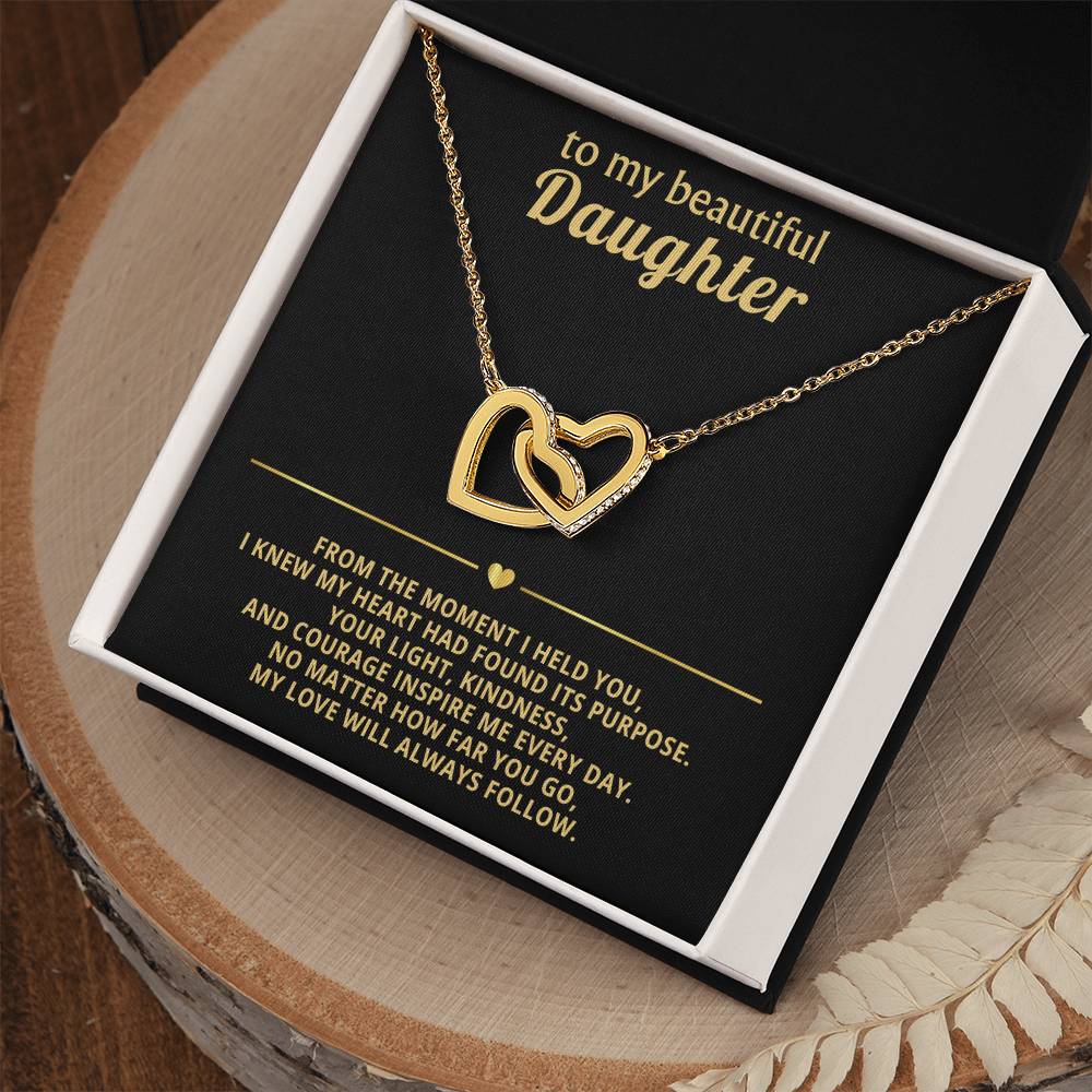 Daughter Interlocking Hearts Necklace