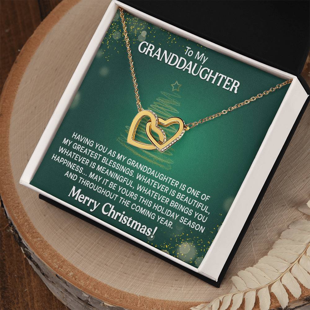 Interlocking Hearts Granddaughter Christmas Gift - Beautiful and Meaningful-[Heartfelt Family Gift]