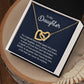 Daughter Special Bond Interlocking Hearts Necklace-[Heartfelt Family Gift]