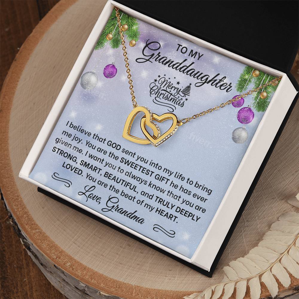 Granddaughter Interlocking Hearts Necklace-[Heartfelt Family Gift]