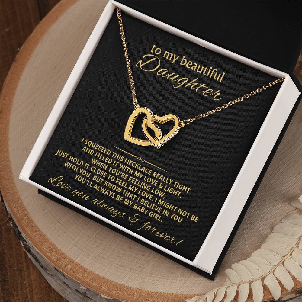 Daughter Interlocking Hearts Necklace Gift