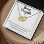 Bonus Daughter  Interlocking Hearts Necklace-[Heartfelt Family Gift]