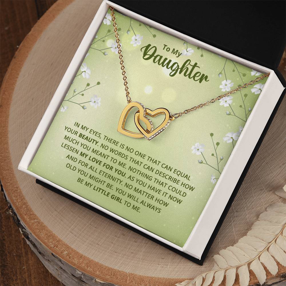 Daughter Interlocking Hearts Necklace-[Heartfelt Family Gift]