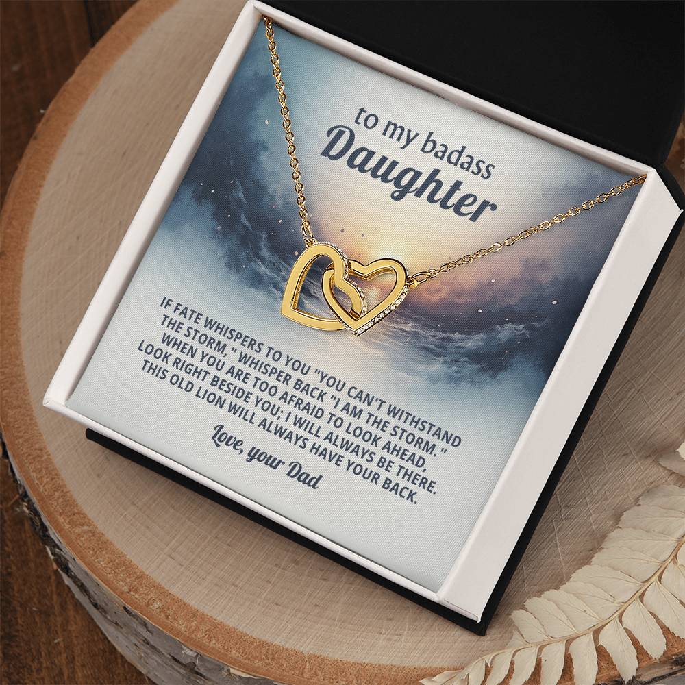 Daughter Encouragement Necklace -Rise above the storm