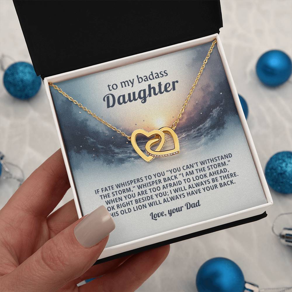 Daughter Encouragement Necklace -Rise above the storm
