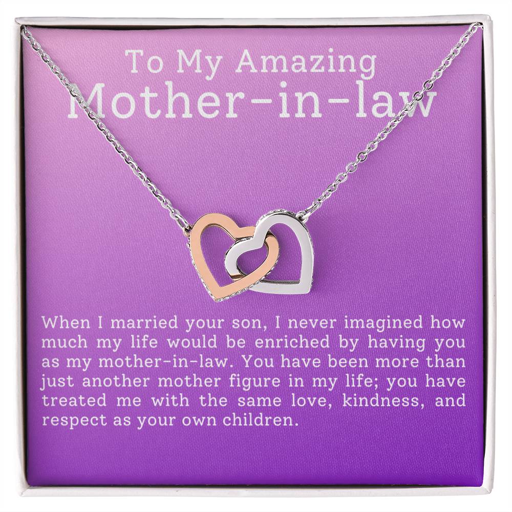 Mother in Law Interlocking Hearts Necklace-[Heartfelt Family Gift]