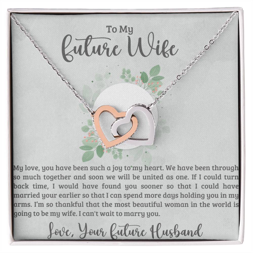 Future Wife Interlocking Hearts Necklace-[Heartfelt Family Gift]