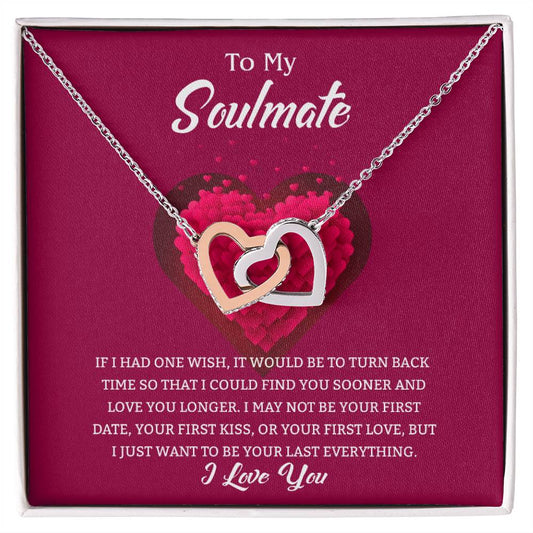 Soulmate Interlocking Hearts Necklace-[Heartfelt Family Gift]