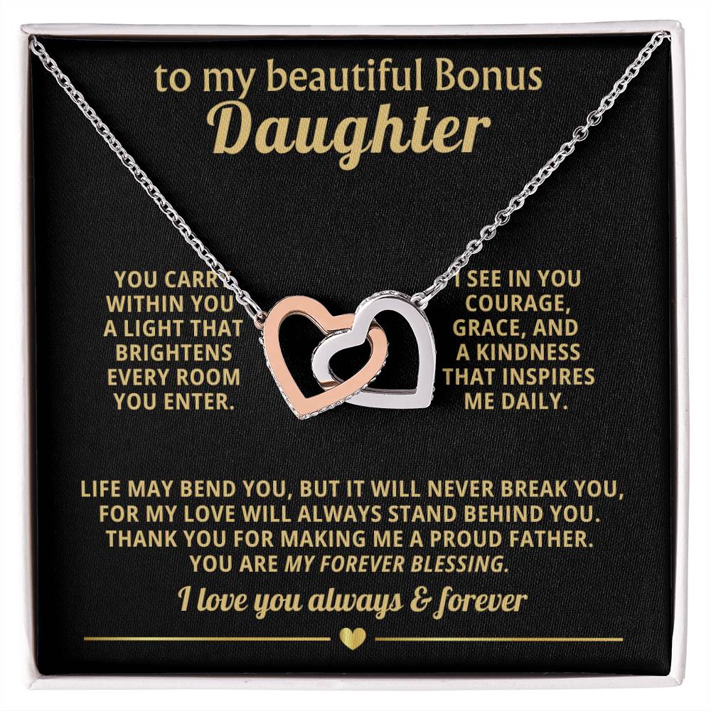 Daughter Interlocking Hearts Necklace Gift