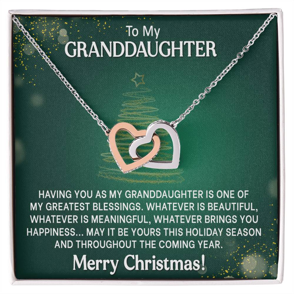 Interlocking Hearts Granddaughter Christmas Gift - Beautiful and Meaningful-[Heartfelt Family Gift]