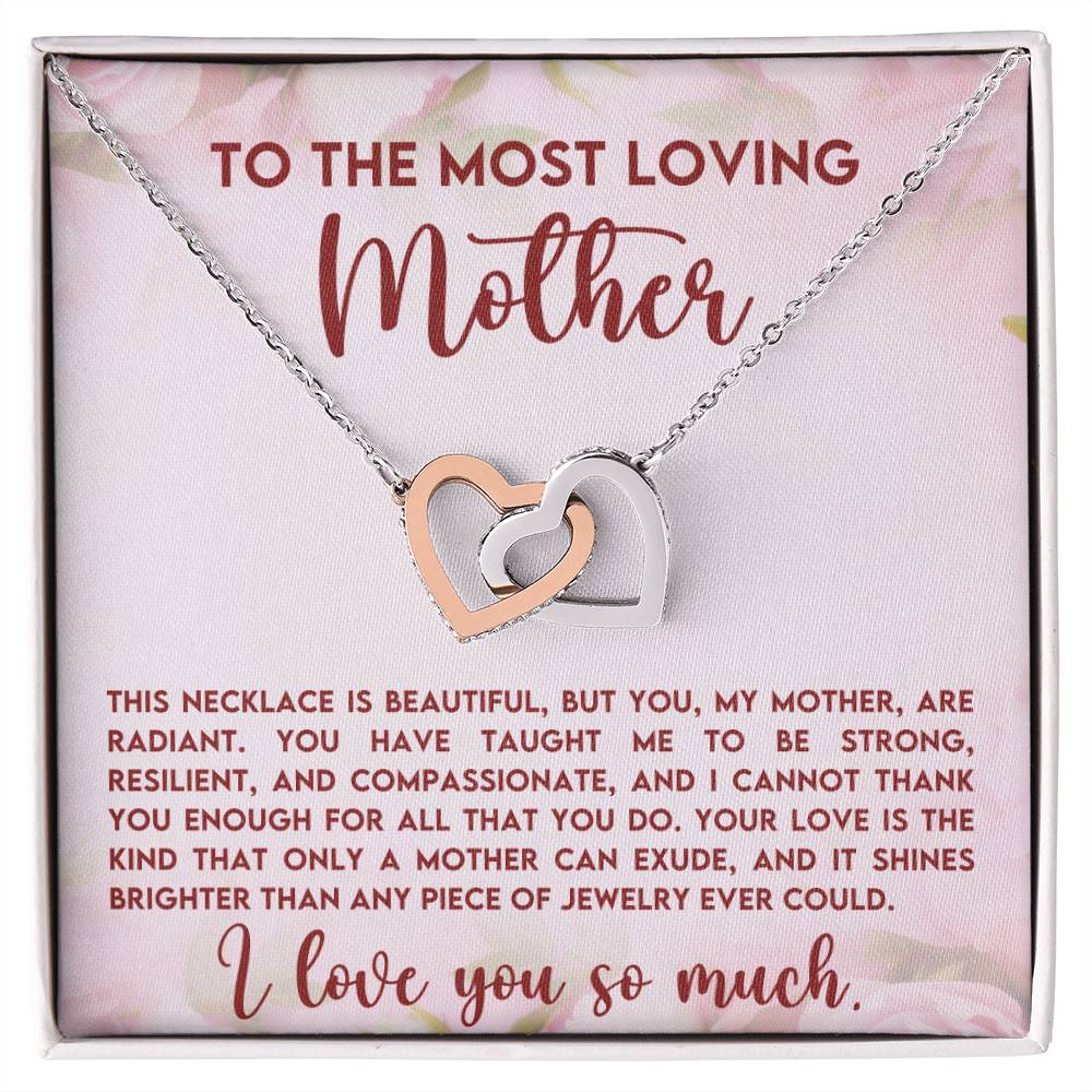 Loving Mother Interlocking Hearts Necklace-[Heartfelt Family Gift]